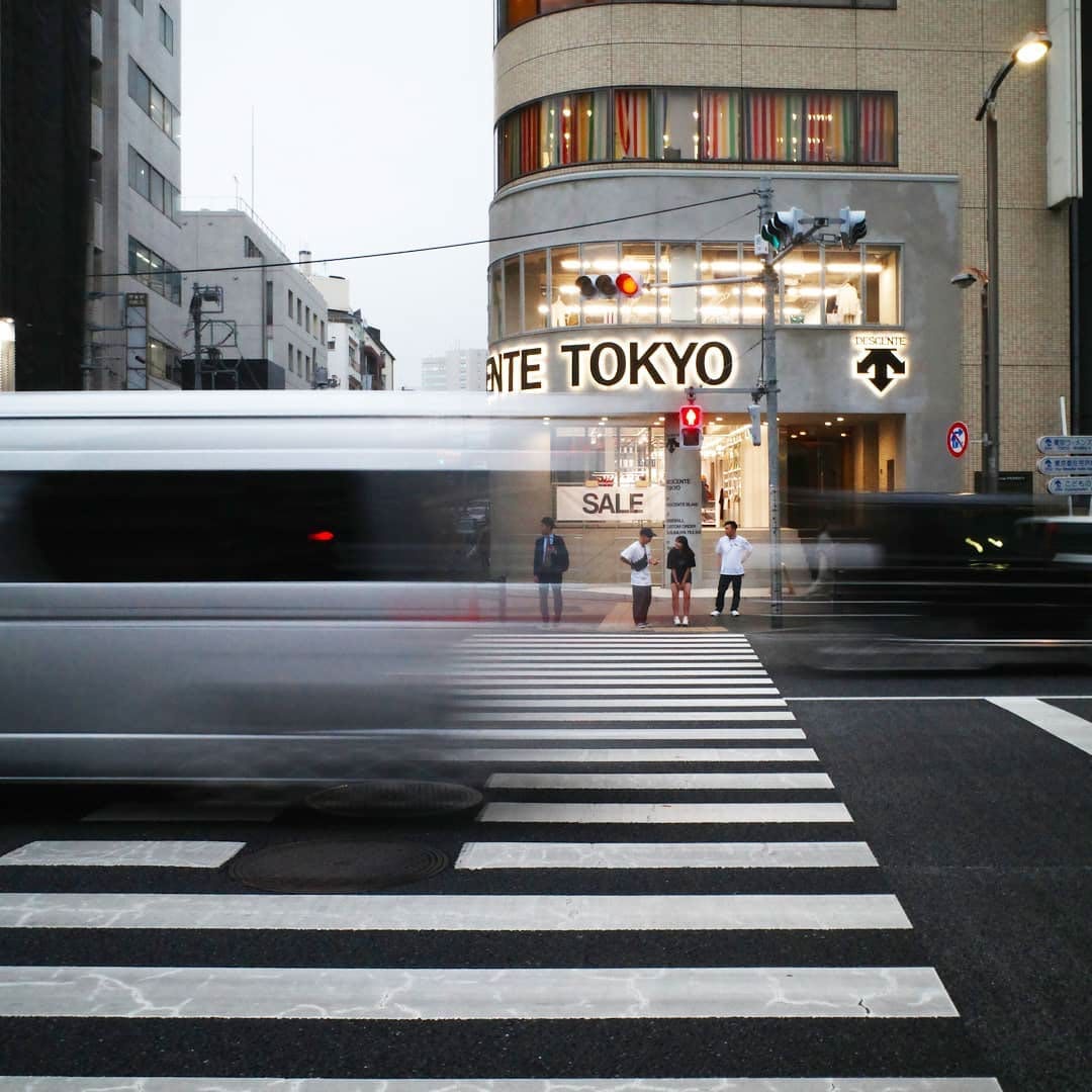 A Tokyo streetscape and a zebra crossing
